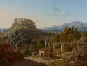 Krajobraz z zamkiem Massa di Carrara, 1827