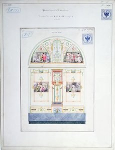 Projekt muralu w Ermitażu, Sankt Petersburg, ok. 1840 r.