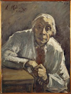 Portret Kaethe Kollwitz (olej na płótnie) autorstwa Leo von Konig