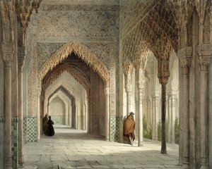Sala sądowa Alhambry, Granada, 1853 r.