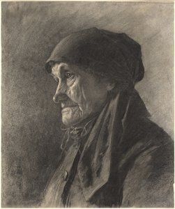 Starsza wieśniaczka autorstwa Leon Augustin Lhermitte