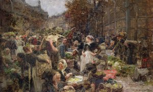 Les Halles, studium do obrazu do Salon des Lettres w Hotel de Ville w Paryżu, zlecone w 1889 r.