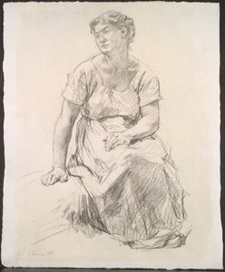 Siedząca wieśniaczka autorstwa Leon Augustin Lhermitte