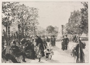 Ogrody Tuileries. autorstwa Leon Augustin Lhermitte