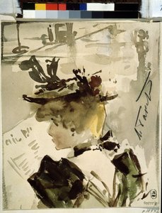 Kobieta czytająca autorstwa Leon Bakst