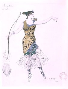 Anna Pavlova przebrana za Dianę autorstwa Leon Bakst