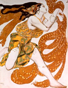 Bacchante, projekt kostiumu do baletu rosyjskiego w inscenizacji Czerepnina Narcyza, 1911 autorstwa Leon Bakst