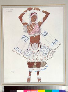 Rosjanie baletowi: "Bayadere" Kostium zaprojektowany przez Leona Baksta (1866-1924) do baletu "Niebieski Bóg" Michela Fokine