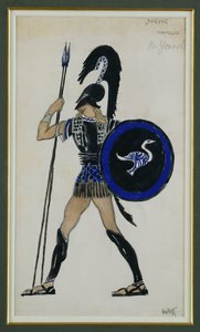 Projekt kostiumu dla Hipolita z „Fedry” autorstwa Leon Bakst