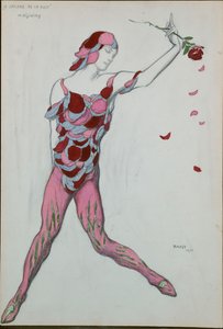 Projekt kostiumu dla Nijinksy z „Widma róży”, 1911 autorstwa Leon Bakst