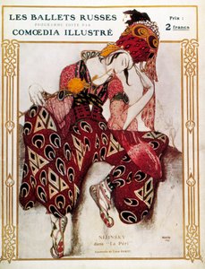 Projekt kostiumu dla Niżyńskiego w balecie „La Peri” Paula Dukas autorstwa Leon Bakst