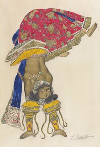 Projekt kostiumu dla Ballet Blue God autorstwa R. Hahna, 1912 autorstwa Leon Bakst