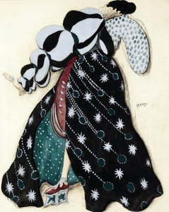 Projekt kostiumu do baletu „La Legende de Joseph” R. Straussa - Bakst, Leon (1866-1924) - 1914 - Akwarela, gwasz na papierze - 33x28 - Kolekcja prywatna autorstwa Leon Bakst