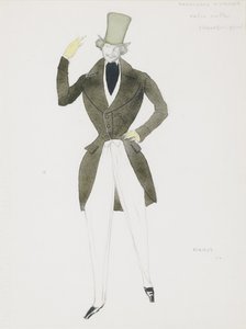 Projekt kostiumu do baletu Carnaval autorstwa R. Schumanna, 1910 autorstwa Leon Bakst