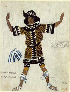 Projekt kostiumu do baletu Daphnis et Chloé autorstwa M. Ravela, 1912 autorstwa Leon Bakst