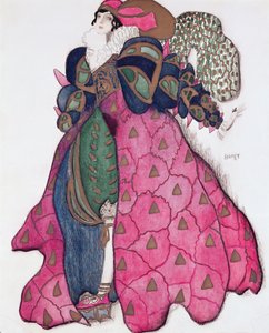 Projekt kostiumu do baletu „La Legende de Joseph” autorstwa Leon Bakst