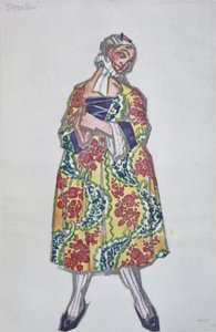 Projekt kostiumu do baletu Kobiety w dobrym nastroju, C. Goldoni, 1917 autorstwa Leon Bakst