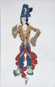 Projekt kostiumu do baletu Szeherezada N. Rimskiego-Korsakowa, 1910 autorstwa Leon Bakst