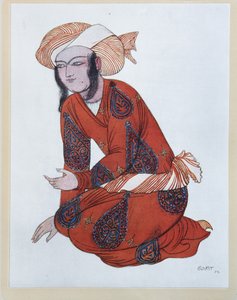 Projekt kostiumu do baletu Szeherezada N. Rimskiego-Korsakowa, 1922 autorstwa Leon Bakst