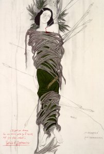 Projekt kostiumu dla baletnicy Idy Rubinstein, 1911 autorstwa Leon Bakst