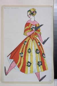 Kostium do baletu „La Boutique Fantasque” w reżyserii Gioachino Rossiniego autorstwa Leon Bakst