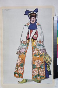Kostium do opery Sadko w reżyserii Nicolasa (Nikolai) Rimski Korsakov (Rimski-Korsakov) autorstwa Leon Bakst
