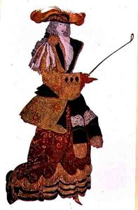 Hrabina w stroju jeździeckim, ze „Śpiącej księżniczki” autorstwa Leon Bakst