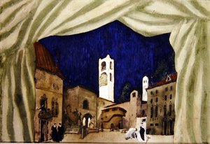 Projekt dla polowania markizy autorstwa Leon Bakst