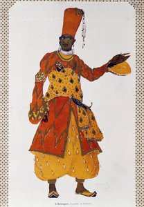 Eunuch, kostium do baletu Szeherezada (akwarela) autorstwa Leon Bakst
