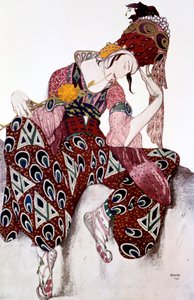 Iskander, projekt kostiumów do baletu Muzyka La Peri Paula Dukasa, c1913 autorstwa Leon Bakst