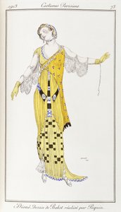 Paryska odzież: rysunek Dione autorstwa Baksta wykonany przez Paquina, 1913 autorstwa Leon Bakst