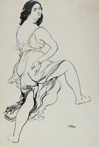 Portret tańczącej Isadory Duncan, początek XX wieku autorstwa Leon Bakst