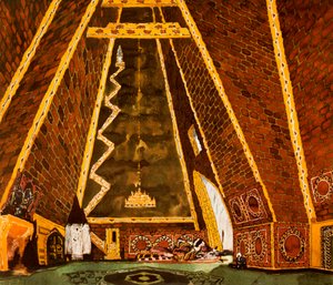 Scenografia do baletu Thamara Mily Balakirev, 1912 autorstwa Leon Bakst