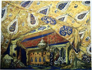 Scenografia do baletu Szeherezada autorstwa N. Rimskiego-Korsakowa, 1910 autorstwa Leon Bakst
