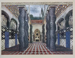 Scenografia do spektaklu Męczeństwo św. Sebastiana Gabriele D