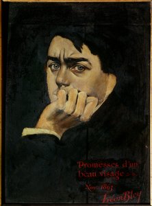 Autoportret Obietnice pięknego malowania twarzy Leona Bloya (1846-1917) 1863 Kolekcja prywatna. autorstwa Leon Bloy