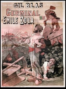 Plakat reklamujący publikację "Germinalu" Emile