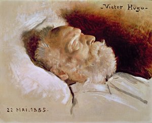 Portret Victora Hugo (1802-1885) na łożu śmierci, 22 maja 1885