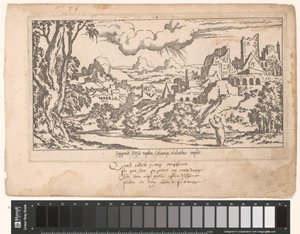 Callisto jako niedźwiedź błaga Jowisza w krajobrazie ruin Le Fable de Calisto (tytuł serii) Mit Callisto (tytuł serii)