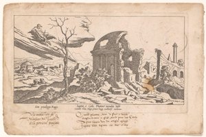 Jowisz widzi szkody wyrządzone przez upadek Faetona Le Fable de Calisto (tytuł serii) Mit Callisto (tytuł serii)