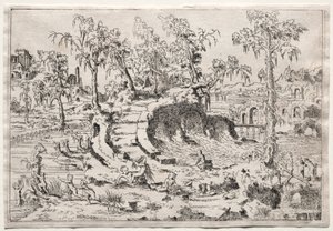Krajobraz z Putti, ok. 1550.