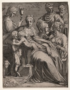 Święta rozmowa, 1540s. autorstwa Leon Davent