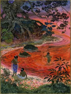 Ilustracja z książki „Le Chariot de Terre Cuite” Victora Barrucanda