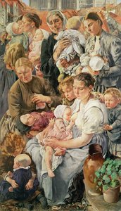 Kobiety, prawy panel z Wieków robotnika, 1895