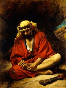 Arab wyrywający cierń ze swojej stopy, autorstwa Leon Joseph Florentin Bonnat