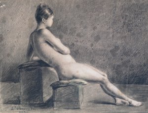 Modelka z profilu, c1853-1922 autorstwa Leon Joseph Florentin Bonnat