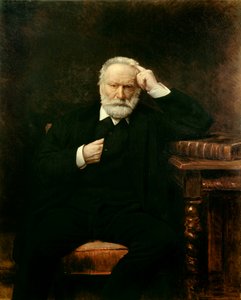 Portret francuskiego pisarza Victora Hugo (1802-1885) Obraz Leon Joseph Bonnat (1833-1922) 1879 Nd. 1,38x1,1 m²
