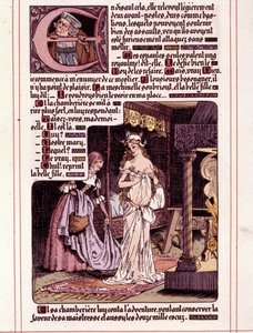 Ilustracja do powieści Honoriusza Balzaka „La Mye du Roy” autorstwa Leona Lebegue (1863-1944)