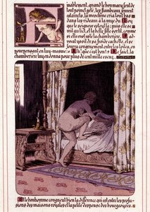 Ilustracja do powieści Honoriusza Balzaka „La Mye du Roy” autorstwa Leona Lebegue (1863-1944)