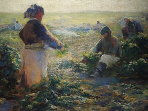 Kopanie buraków I autorstwa Leon Wyczółkowski